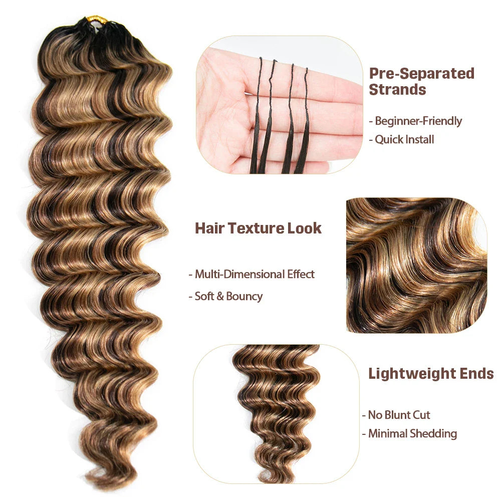 ChocoMel Mix 18” Loose Deep Wave